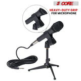 5 Core Microphone Clip Holder 6 Pieces Multi Pack with Screw Adapters 5/8 to 3/8 Inch