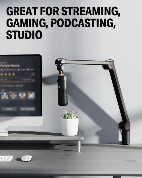 Donner Gaming-MS 1 Adjustable Tube Style Mic Stand Boom Arm for Radio,Podcasting