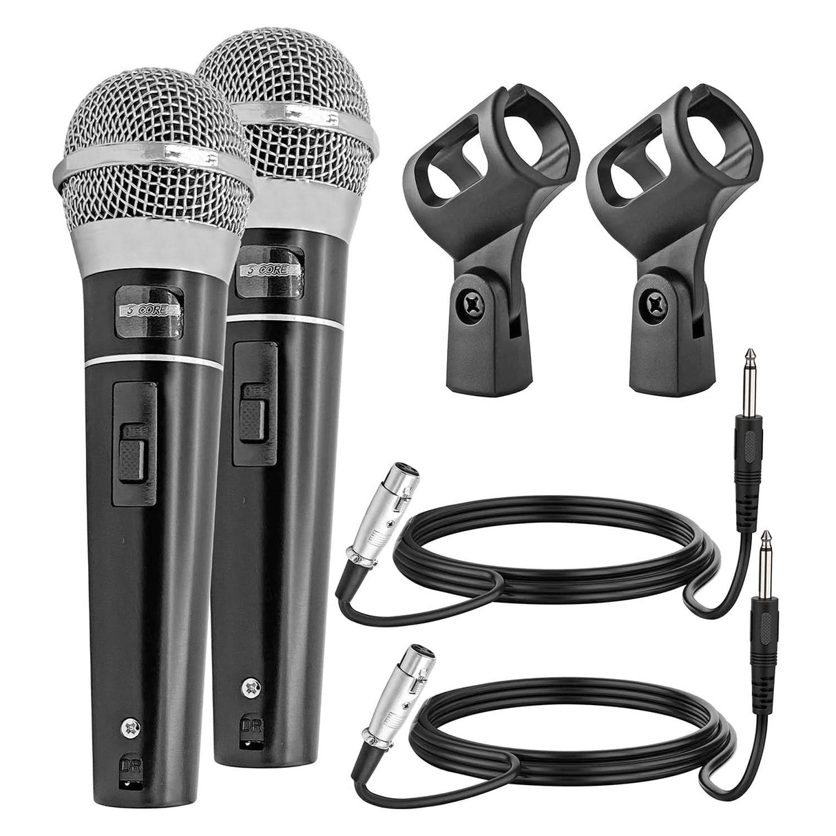 5Core XLR Microphone Dynamic Mic Karaoke Singing Studio Mics Handheld Microfono