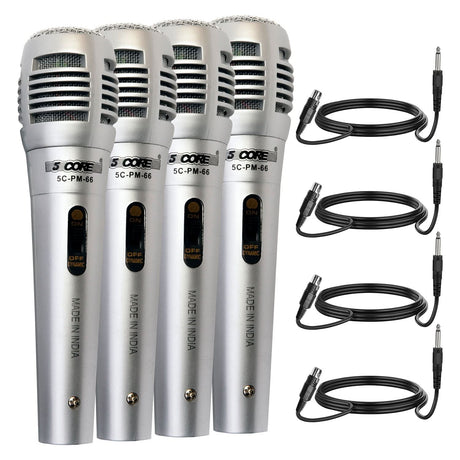 5Core XLR Microphone Dynamic Mic Karaoke Singing Studio Mics Handheld Microfono