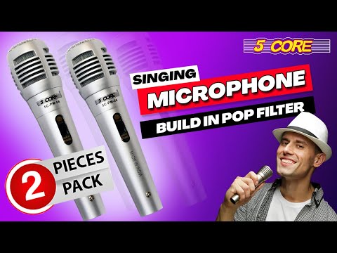 5Core XLR Microphone Dynamic Mic Karaoke Singing Studio Mics Handheld Microfono