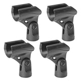 5 Core Universal Microphone Clip Holder 6Pack Mic Mount w Gold Plated 5/8" - 3/8" Screw Adapter