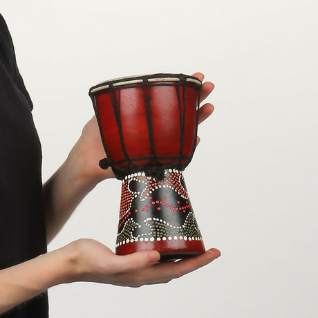 X8 Celtic Labyrinth Backpacker Djembe Drum with FREE Mini Djembe & Tote Bag