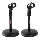 5 Core Round Base Mic Stand Desk Universal Desktop Adjustable Table Top Microphone Stand w Mic CLip