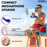 5Core Megaphone Bullhorn Speaker 30W Mini Bull Horn Battery Power Megafono 800 Feet