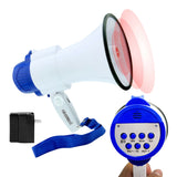 5 Core Megaphone Speaker Portable • 30W Bullhorn Loudspeaker w Siren Adjustable Volume Bull Horn