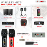 5 Core Wireless Microphone Pair UHF Professional Handheld Microfonos Inalambricos Cordless Mic System