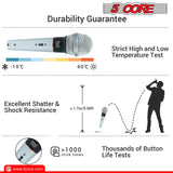 5 CORE Premium Vocal Dynamic Cardioid Handheld Microphone Unidirectional Mic with 12ft Detachable XLR Cable to ¼ inch Audio Jack and On/Off Switch for Karaoke Singing (PM 305)