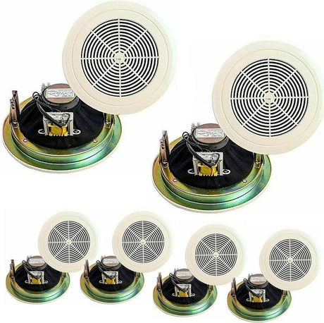 5 Core Premium 6 Inch 6 Pieces Ceiling Speaker Outdoor Speaker Wired Waterproof Ceiling System in Wall/in Ceiling Mounted Indoor Outside Patio Backyard Surround Sound Home Exterior CL 663T 6PCS