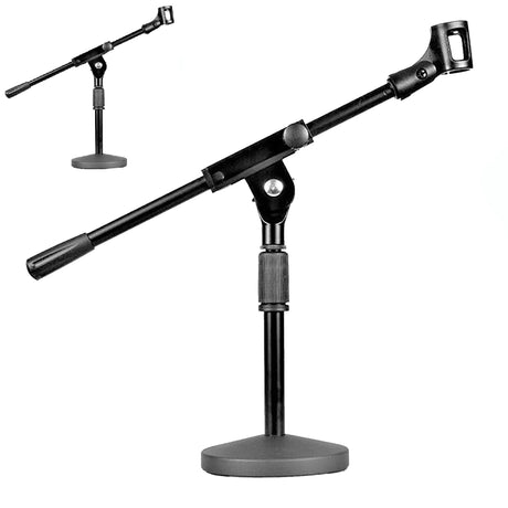 5 Core 2 Pieces Adjustable Desk Microphone Stand Boom Arm w/ Non-Slip Mic Clip Twist Clutch MSSB 2PCS