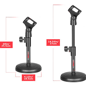 5Core Microphone Stand Tripod Mic Stand Universal Adjustable Desk Microphone arm with Small Plastic Microphone Clip MS RBS BOOM