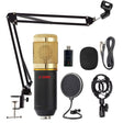 Premium Pro Audio Condenser Recording Microphone Podcast Gaming PC Studio Mic (Gold) 5 Core Rec Set - 5 Core