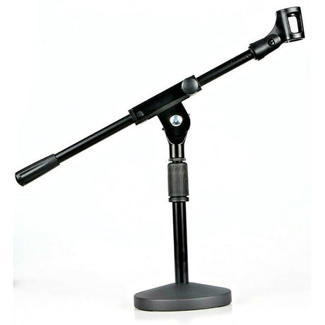 5 Core Adjustable Desk Microphone Stand 4 Pieces, Extra Weighted Base with Soft Grip Twist Clutch, Boom Arm with Non-Slip Mic Clip, for all Mic, Kick Drums, Guitar Amps MSSB 4PCS