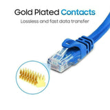 5 CORE Cat6 Ethernet Cable, Internet Network LAN Patch Cords, Outdoor&Indoor,6 FT High Speed 26AWG LAN Network with Gold Plated RJ45 Connector, Weatherproof for Router/Gaming/Modem ET 6FT BLU