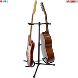 2 Pack Dual Guitar Display Stand - Traditional Design, Adjustable Height, Padded GSH 2N1 2PCS