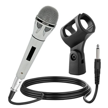 5 CORE Premium Vocal Dynamic Cardioid Handheld Microphone Unidirectional Mic with 16ft Detachable XLR Cable to ¼ inch Audio Jack and On/Off Switch for Karaoke Singing PM 817 CH