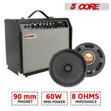 10 Guitar Speaker for Guitar Amplifier Universal 60W RMS at 8 Ohm 90MM Magnet SP 1090 GTR